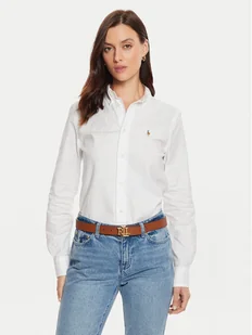 Polo Ralph Lauren Koszula 211941520002 Biały Slim Fit - Koszule damskie - miniaturka - grafika 1