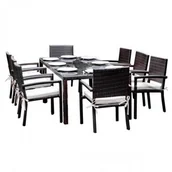 Meble ogrodowe - Bello Giardino Komplet mebli obiadowy z brązowego technorattanu MS.007.001.S - miniaturka - grafika 1