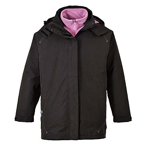 Portwest S571 Kurtka Damska Elgin 3 w 1, Regularny, Czarny, Rozmiar XXL