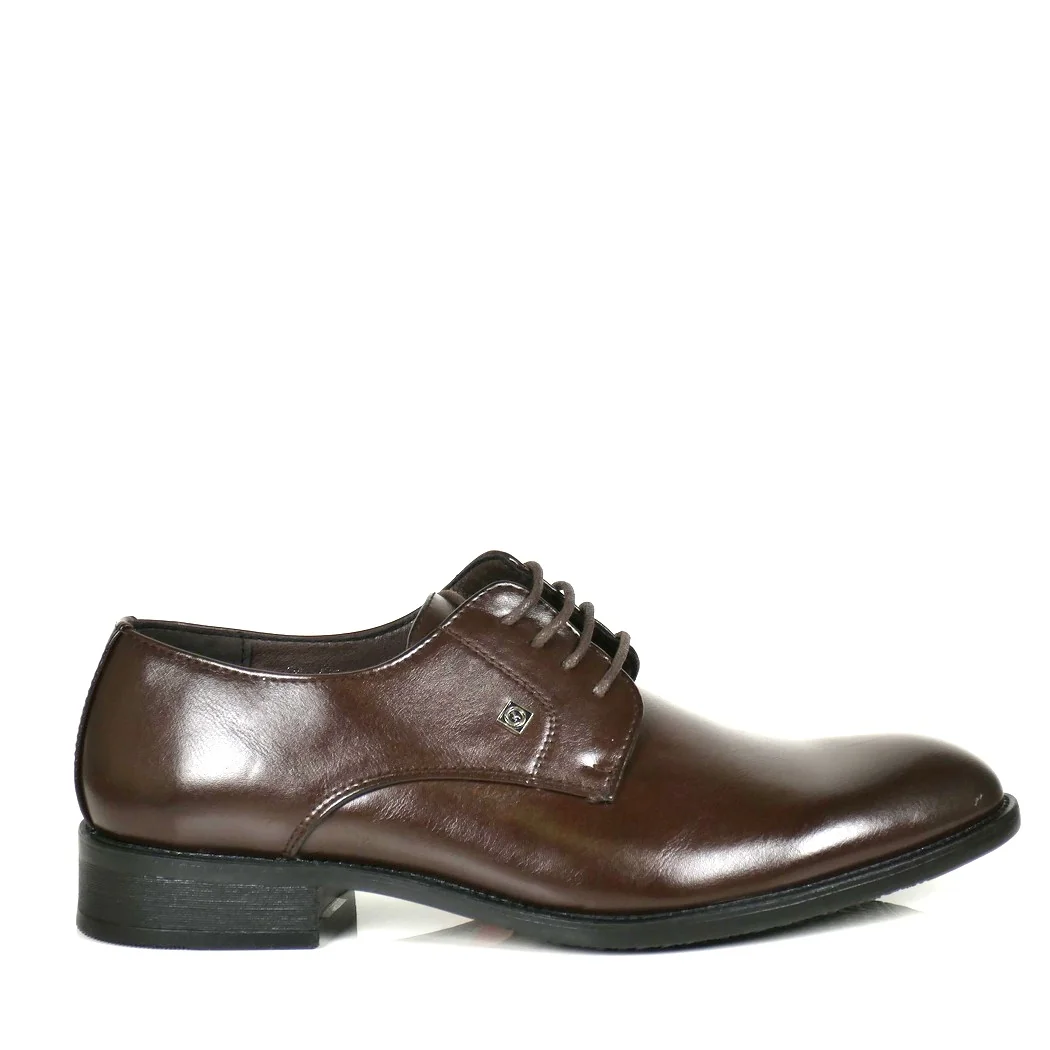 PÓŁBUTY MĘSKIE WIZYTOWE ELEGANCKIE PANTOFLE UNISOFT 6795 BRĄZOWE, 43, 28,0cm