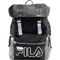 Plecaki - Czarny plecak fila z liliowymi paskami - Damskie - Kolor: Czarne - Fila - miniaturka - grafika 1