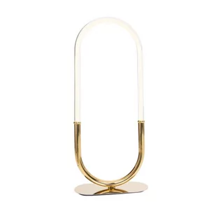 Maxlight Stołowa LAMPKA stojąca OLIVIA T0045D minimalistyczna LAMPA owalna LED 15W 3000K złota T0045D - Lampy stojące - miniaturka - grafika 1