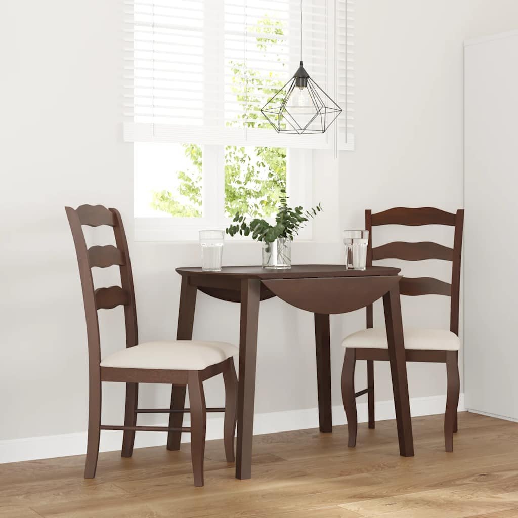 vidaXL Krzesła do jadalni z poduszkami 2 szt. lite drewno gumowe