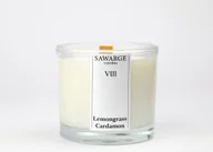 Świece - Świeca Zapachowa Sojowa 200g/ Trawa Cytrynowa Kardamon, drewniany knot, 40h/Sawarge Candles - miniaturka - grafika 1