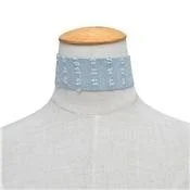Choker "potargany" jasny niebieski - Naszyjniki - miniaturka - grafika 1