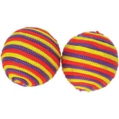 Zabawki dla kotów - Zabawka dla kota kolorowa piłka 2 sztuki happet - miniaturka - grafika 1