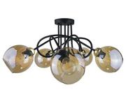 Lampy sufitowe - Keter Lighting Venus lampa podsufitowa 5x60W złoty/czarny/szkło przydymione 2003 - miniaturka - grafika 1