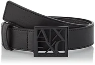 Paski - Armani Exchange Damski czarny susi średni pasek, czarny, 80 - miniaturka - grafika 1