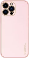 Etui i futerały do telefonów - Dux Ducis Yolo etui iPhone 14 Pro elegancki pokrowiec ze skóry ekologicznej różowy - miniaturka - grafika 1