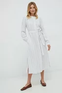 Sukienki - Tommy Hilfiger sukienka kolor biały maxi prosta - miniaturka - grafika 1