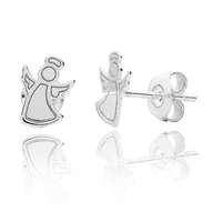 Kolczyki - Kolczyki aniołki sztyft srebrne - miniaturka - grafika 1