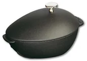 Garnki - Staub SPECIAL COCOTTE GARNEK ŻELIWNY OWALNY MAŁŻA 2 L CZARNY ŻELIWO 40509-494-0 - miniaturka - grafika 1