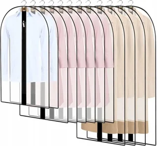 Pokrowce na ubrania 12szt worek do szafy 3 rozmiary M/L/XL przezroczyste - Pokrowce na ubrania - miniaturka - grafika 1