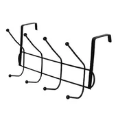 Wieszaki i stojaki - Wieszak na drzwi Malva z 8 hakami czarny - miniaturka - grafika 1