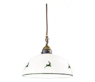 Lampy sufitowe - Kolarz 731.30.101 - Żyrandol na lince NONNA 1xE27/75W/230V śr. 30 cm jelenie zielony - miniaturka - grafika 1