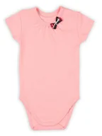 Body dla niemowląt - Niemowlęce body z krótkim rękawem różowe Nicol,r.74 - miniaturka - grafika 1