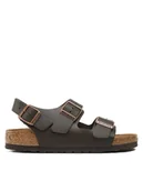 Sandały damskie - Birkenstock Sandały Milano Bs 34103 Brązowy - miniaturka - grafika 1