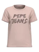 Koszulki i topy damskie - Pepe Jeans Koszulka w kolorze beżowym - miniaturka - grafika 1
