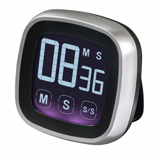Xavax cyfrowy zegar kuchenny, funkcja dotykowa (timer i stoper, magnetyczny, do 99 min. 59 sekund, głośny dźwięk) design nóż krótkotrwały, elektroniczny zegar do jajek srebrny/czarny 00095321 - Minutniki - miniaturka - grafika 1