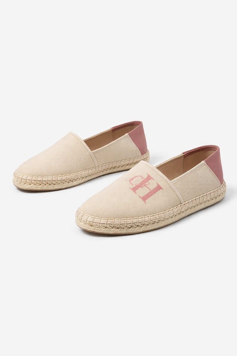 CALVIN KLEIN JEANS ESPADRYLE DAMSKIE BEŻOWE Z LOGO 37 I4A