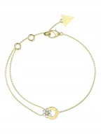 Bransoletki - Bransoletka damska Guess serce złota na prezent JUBB05111JW-YG-L - miniaturka - grafika 1