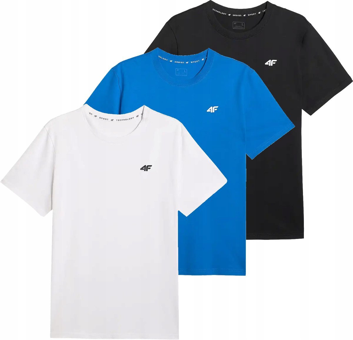 Koszulka 4F męska t-shirt zestaw sportowy bawełna komplet 3-PAK r. XL