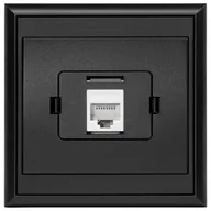 Gniazdka elektryczne - Gniazdo Luna RJ45 komputerowe czarny mat - miniaturka - grafika 1
