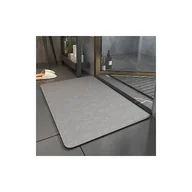 Dywaniki łazienkowe - Mata łazienkowa szybkoschnąca z ziemi okrzemkowej (50 x 80 cm) w kolorze szarym - miniaturka - grafika 1