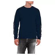 Bluzy męskie - Replay Bluza męska M6252A , 085 niebieska, S, 085 niebieski, S - miniaturka - grafika 1