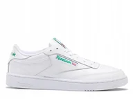 Buty sportowe męskie - Buty Męskie Reebok 100000155 Club C 85 Białe 43 - miniaturka - grafika 1