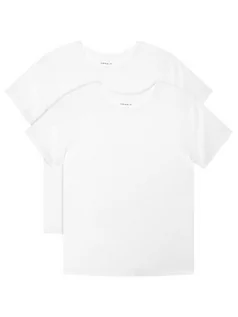 Dresy i komplety dla chłopców - Name it Komplet 2 t-shirtów Basic 13170526 Biały Slim Fit - grafika 1