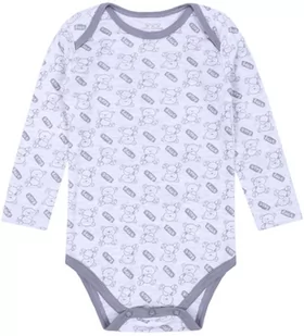Szare Body Niemowlęce W Misie, Długi Rękaw 12 M 80 Cm - Body dla niemowląt - miniaturka - grafika 1