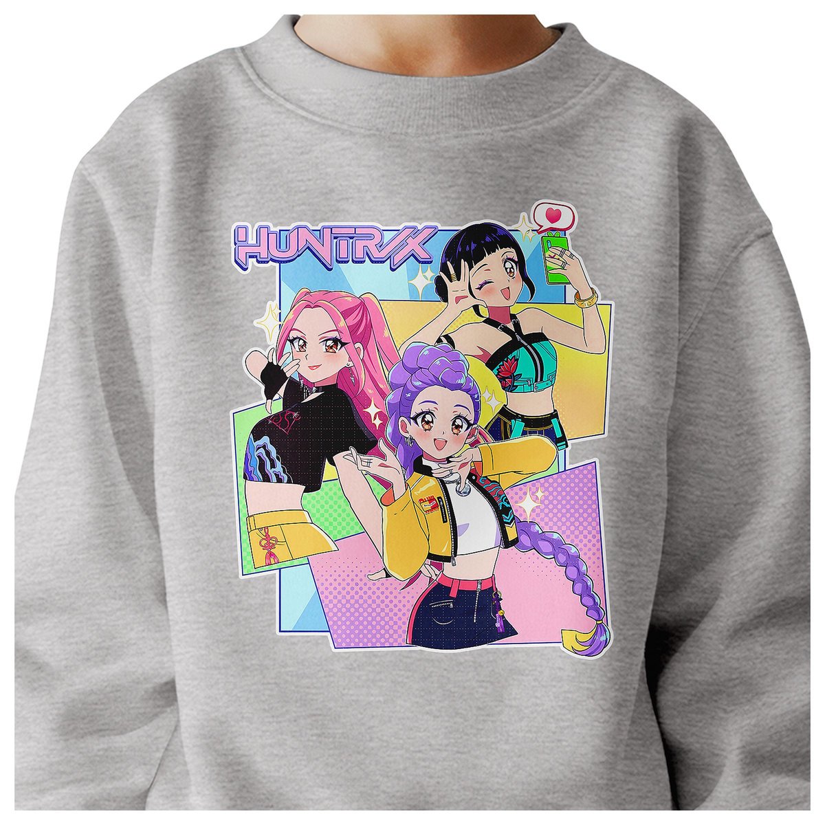 BLUZA DZIECIĘCA K-POPOWE ŁOWCZYNIE DEMONÓW HUNTRIX 110-116 BAWEŁNIANA