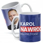 Kubki - Kubek ceramiczny 330 ml Karol Nawrocki mój prezydent #Nawrocki2025 PiS - miniaturka - grafika 1