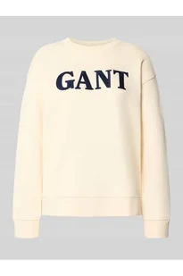 Bluza z okrągłym dekoltem i wyhaftowanym logo - Gant - Bluzy damskie - miniaturka - grafika 1