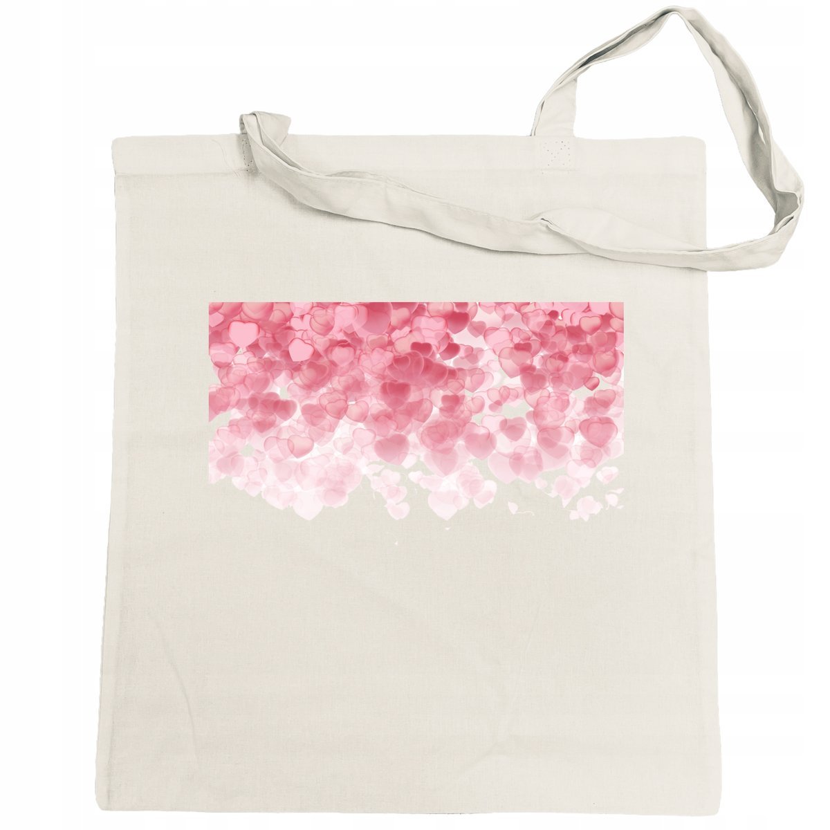 Walentynki Torba na zakupy nadruk Różowe Serduszka