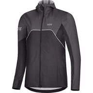 Kurtki damskie - GORE WEAR R7 damska kurtka do biegania z kapturem Partial GORE-TEX INFINIUM, 36, czarny/terra szary - miniaturka - grafika 1