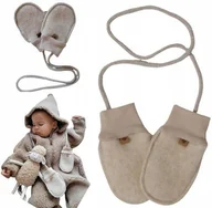 Rękawiczki dla dzieci - Rękawiczki dziecięce niemowlęce 0-12m jesienne zimowe Wełna Premium Zaffiro - miniaturka - grafika 1