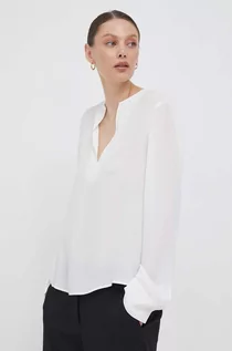 Bluzki damskie - Tommy Hilfiger bluzka damska kolor biały gładka - grafika 1