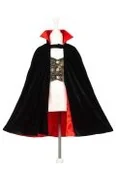 Zabawy w naśladowanie dorosłych - Kostium peleryna i wampirze zęby Dracula 4-8 lat - miniaturka - grafika 1