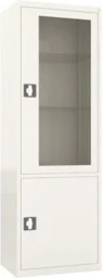 MDW/1s.9010 szafa lekarska 1-skrzydłowa 2-komorowa biała - Meble i wyposażenie gabinetów medycznych - miniaturka - grafika 1