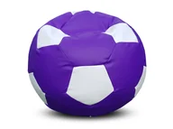 Fotele i pufy dla dzieci - Pufa piłka XL worek fioletowo-biała - miniaturka - grafika 1
