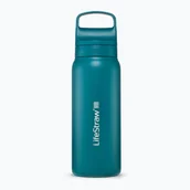Shakery i bidony sportowe - Butelka turystyczna Lifestraw Go 2.0 Steel z filtrem 700 ml laguna teal - miniaturka - grafika 1