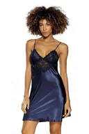 Bielizna nocna - Satynowa koszulka Alice ciemnoniebieska XXL - Pudełko podarunkowe - miniaturka - grafika 1