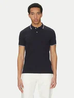 Koszulki męskie - Geox Polo M5510R T3236 F1624 Granatowy Regular Fit - miniaturka - grafika 1
