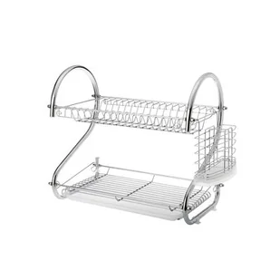 Suszarka do naczyń silikonowa Camelia 2 poziomy biała - Suszarki do naczyń - miniaturka - grafika 1