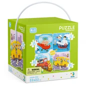 Puzzle - Dodo Puzzle 4w1 Transport 300132 3+ - miniaturka - grafika 1