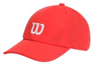 Czapki i chusty sportowe męskie - Czapka tenisowa Wilson Active Perforated Cap czerwona L/XL - miniaturka - grafika 1