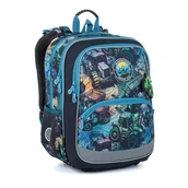 Plecaki - Plecak z wzorem maszyn rolniczych Topgal Bazi 26018 koparki traktory 1-3 kl - miniaturka - grafika 1