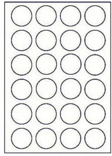Samoprzylepne etykiety 45 x 45 mm, 24 etykiet, A4, 100 arkuszy - Etykiety samoprzylepne i bloki etykiet - miniaturka - grafika 1
